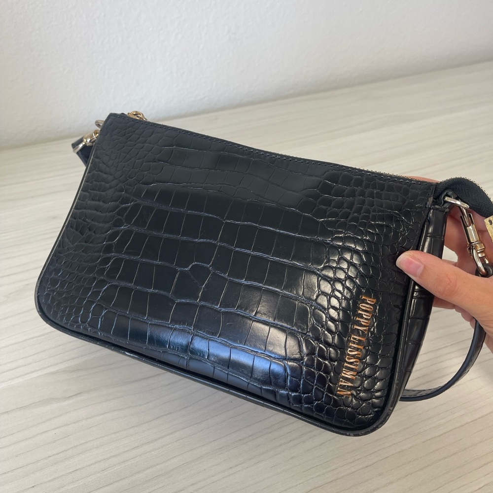 POPPY LISSIMAN BLACK CROC PURSE - Picture 3 of 9
